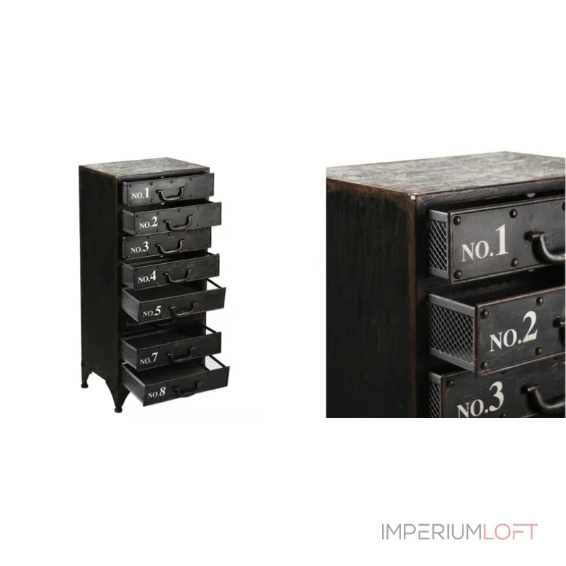 Комод Industrial Loft Rustic Iron 8 Drawer Dresser