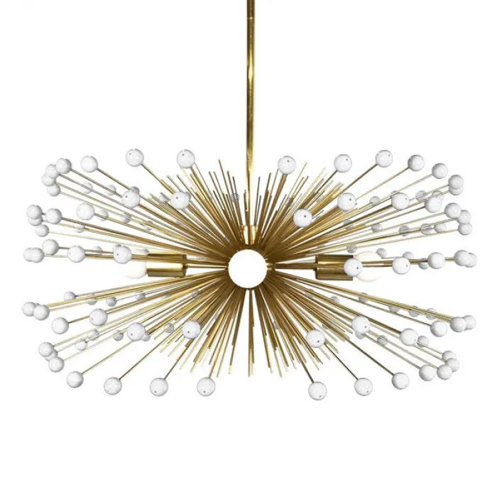 White Beaded Urchin Chandelier Sputnik  от ImperiumLoft