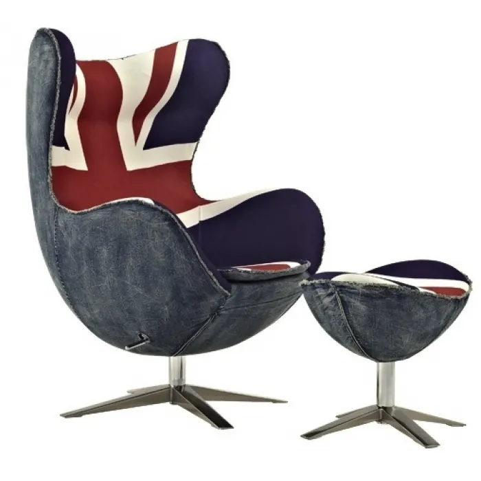 Кресло яйцо Egg Union Jack Denim от ImperiumLoft