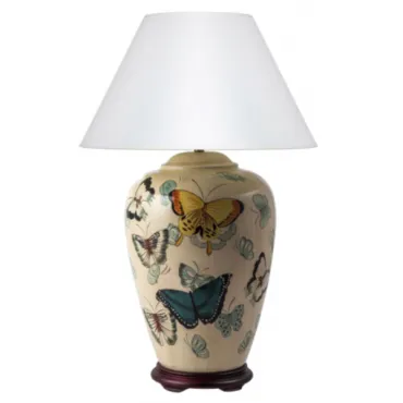 Настольная лампа Round Beige Butterfly