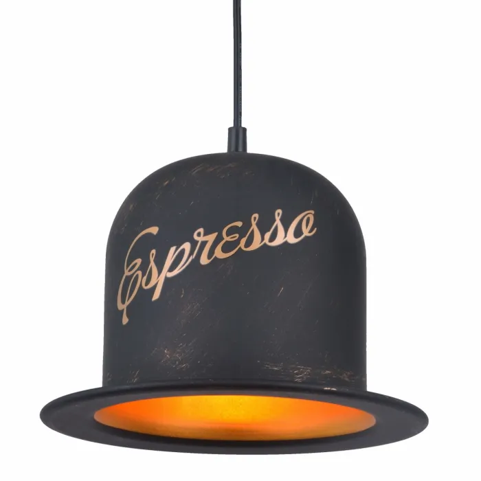 Подвесной светильник Pendant Lamp vintage Banker Bowler Hat ESPRESSO II от ImperiumLoft