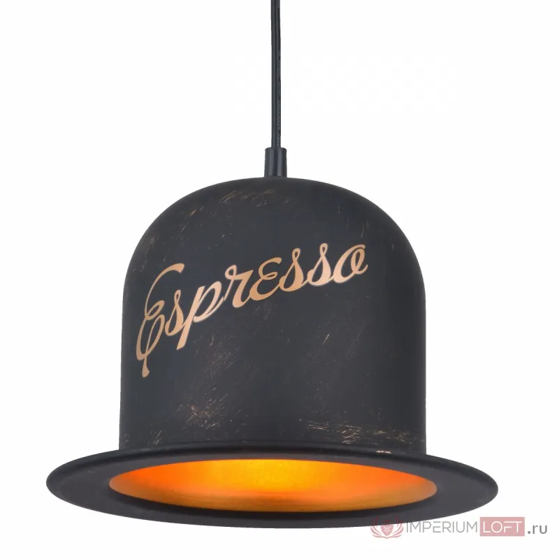 Подвесной светильник Pendant Lamp vintage Banker Bowler Hat ESPRESSO II от ImperiumLoft