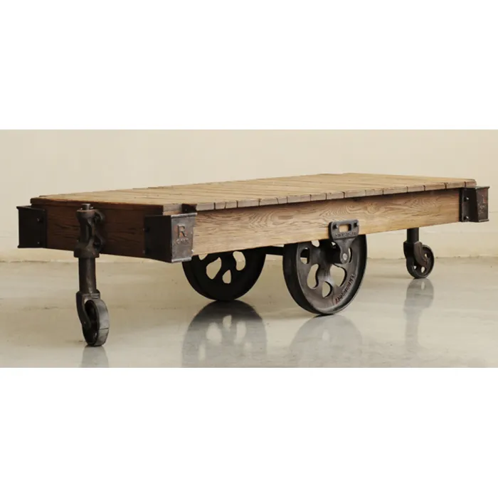 Кофейный стол на колесах Factory Cart Coffee Table от ImperiumLoft