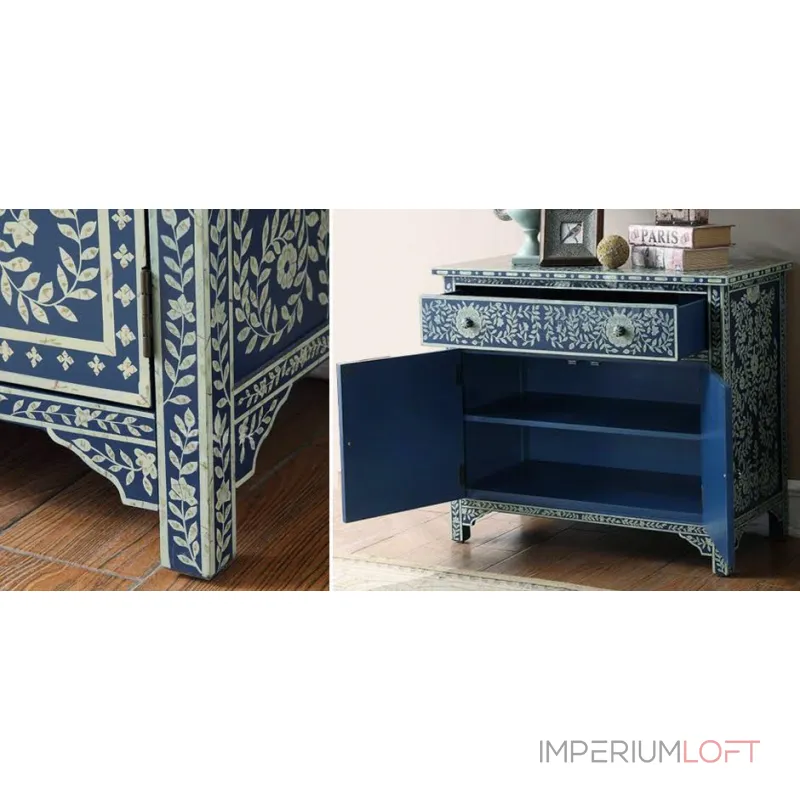Комод ORIENTAL Indian синий орнамент