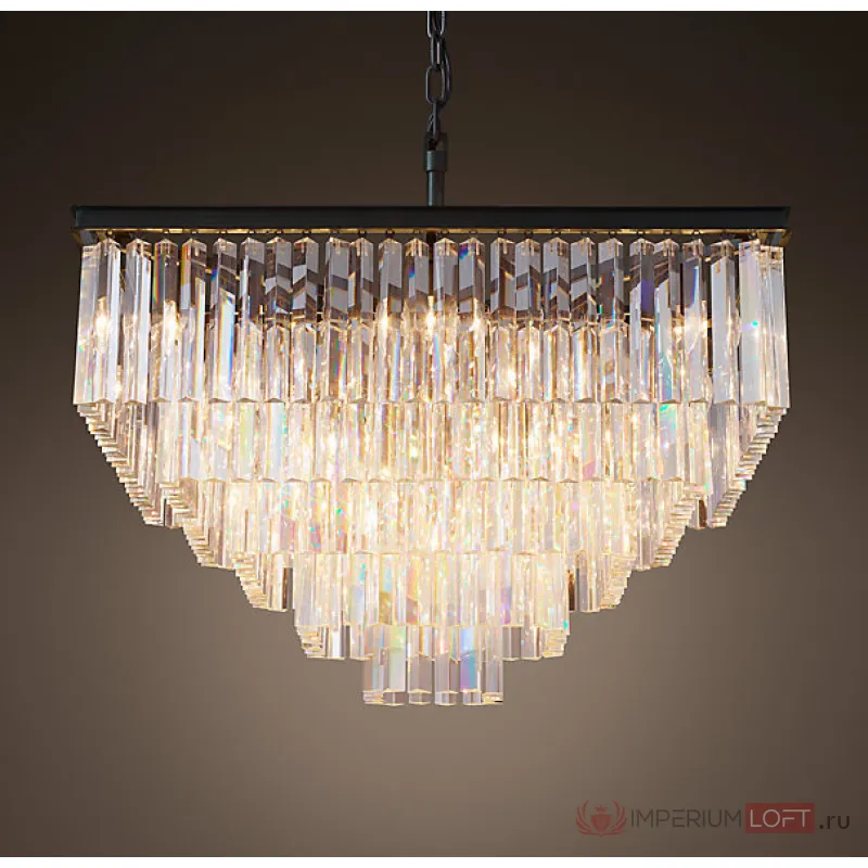 Люстра RH 1920s Odeon Clear Glass Fringe Chandelier - 5 square от ImperiumLoft