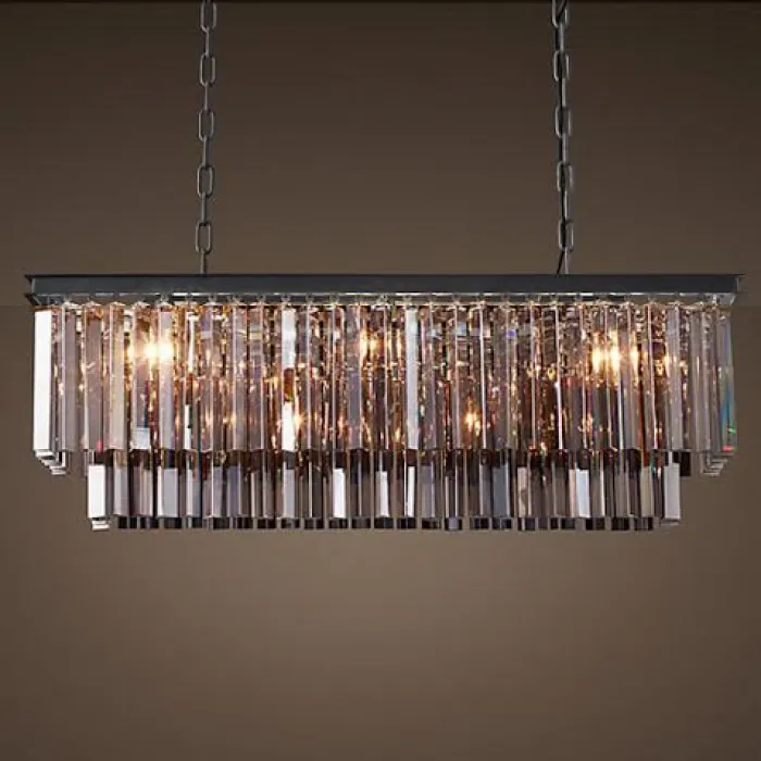 Люстра ЛЮСТРА RH 1920S ODEON SMOKE GLASS FRINGE 90 от ImperiumLoft