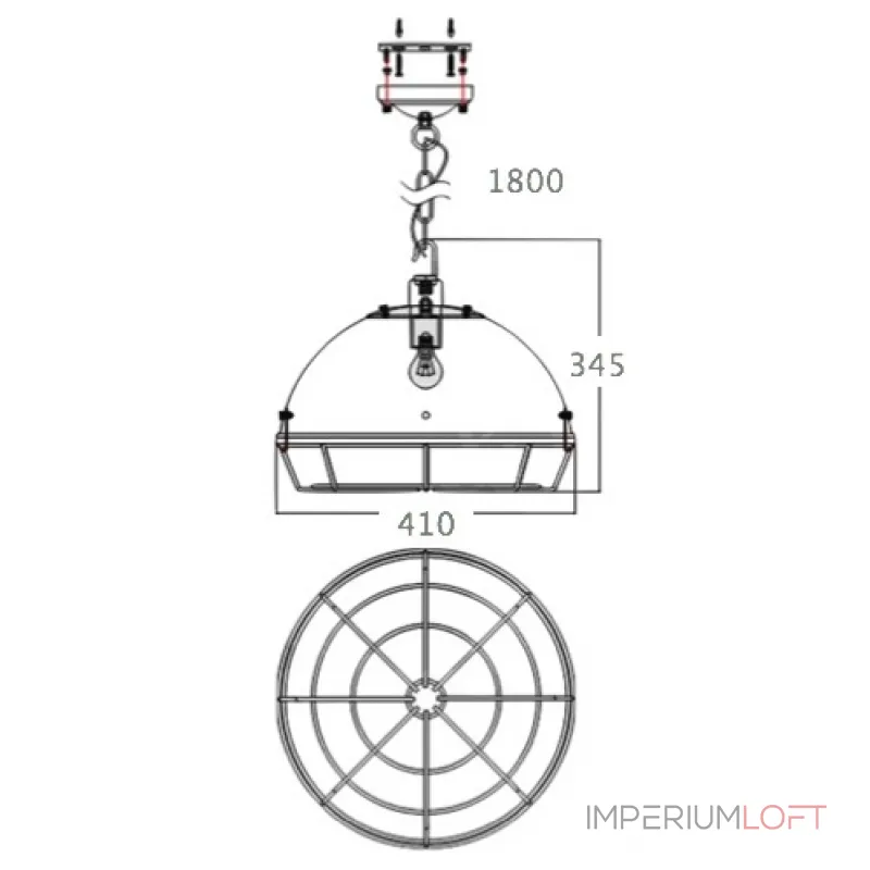 Светильник Loft Industrial Metal Cage Spiderweb