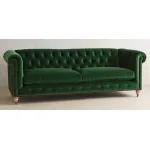 Трехместный диван Velvet Lyre Chesterfield Sofa