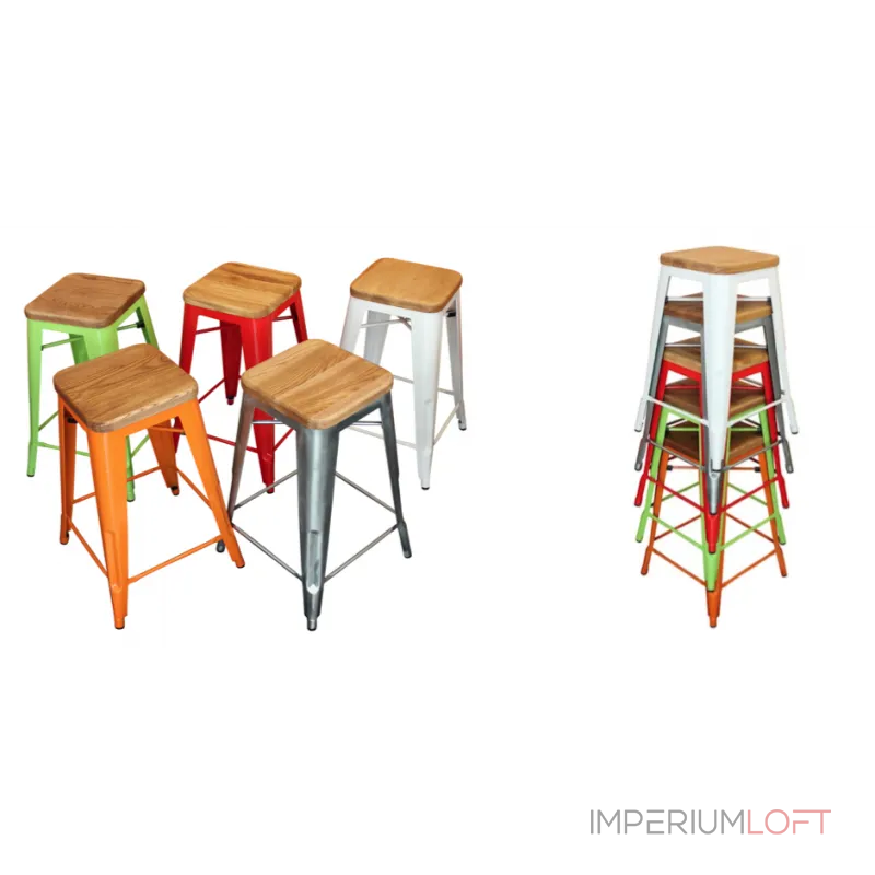 Барный стул Tolix Board Seat barstool Барный стул Tolix Board Seat barstool