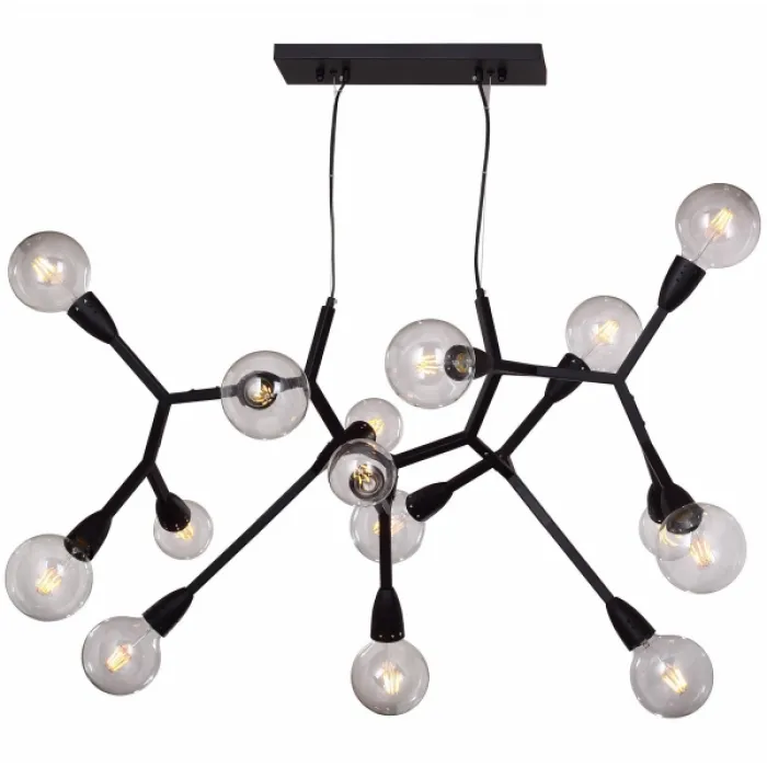 Люстра Polygon Chandelier 15 Black от ImperiumLoft