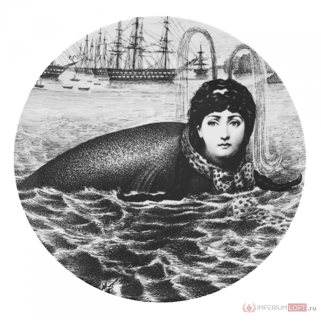 ✓ Декоративная тарелка Fornasetti 30.CR.BW.R01-195 designed by Piero  Fornasetti от LoftConcept по минимальным ценам с быстрой доставкой по  России ✓ Украсьте свой дом с помощью декоративной тарелки Fornasetti  30.CR.BW.R01-195!