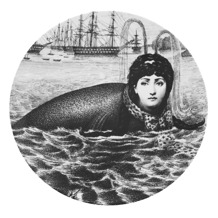 Декоративная тарелка Fornasetti 30.CR.BW.R01-195 designed by Piero Fornasetti от ImperiumLoft