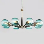 Подвесная люстра Thalia chandelier Blue glass