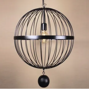 Подвесной светильник Wire Cage Pendant Spher Black