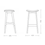 Стул Johannes Andersen Allegra Bar Stool