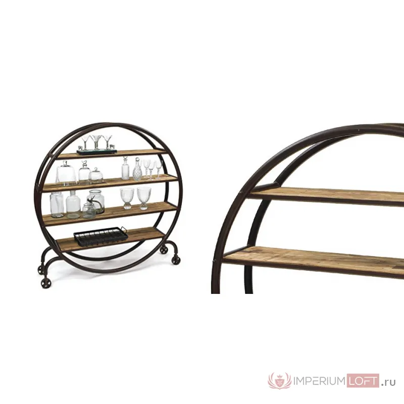 Стеллаж Industrial Metal Round Bookshelf от ImperiumLoft