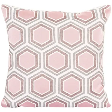 Подушка Hexagon Pink Geometry от ImperiumLoft