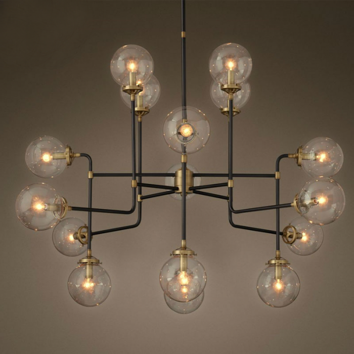 Люстра Bistro Globe Clear Glass Chandelier 16 от ImperiumLoft