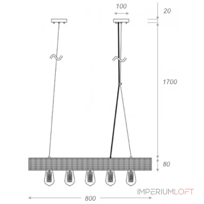 Люстра Loft Wooden Lighting Line Pendant от ImperiumLoft Люстра Loft Wooden Lighting Line Pendant от ImperiumLoft