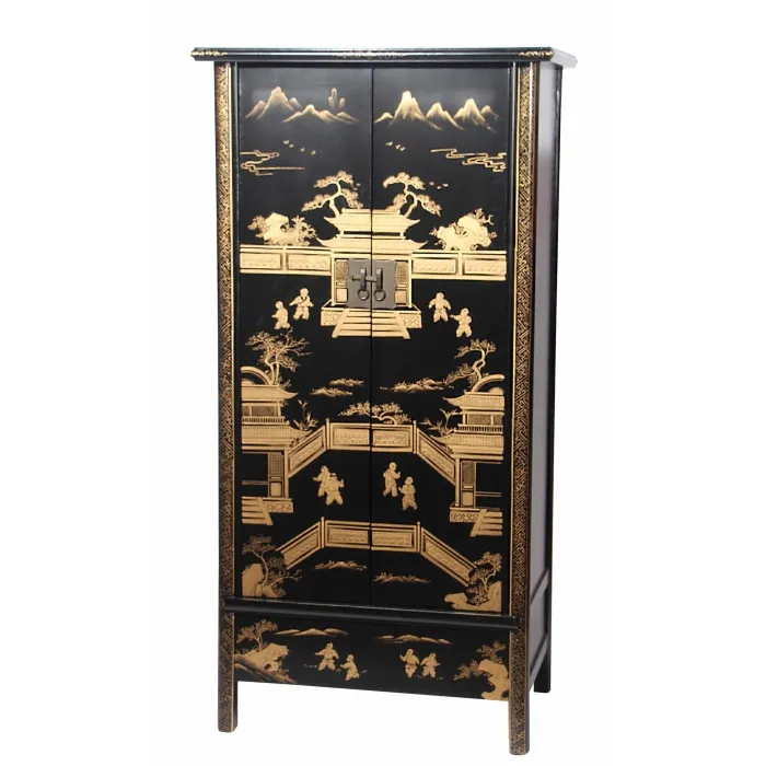 Китайский шкаф Black Gold Cabinet от ImperiumLoft