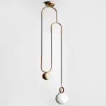 Подвесной светильник Cradle Brass Art Deco Pulley Pendant Light от ImperiumLoft