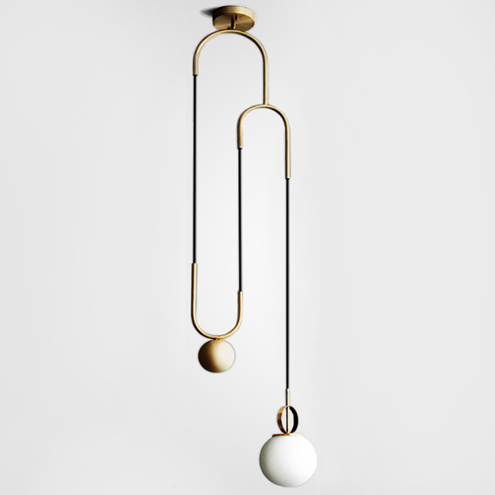 Подвесной светильник Cradle Brass Art Deco Pulley Pendant Light от ImperiumLoft
