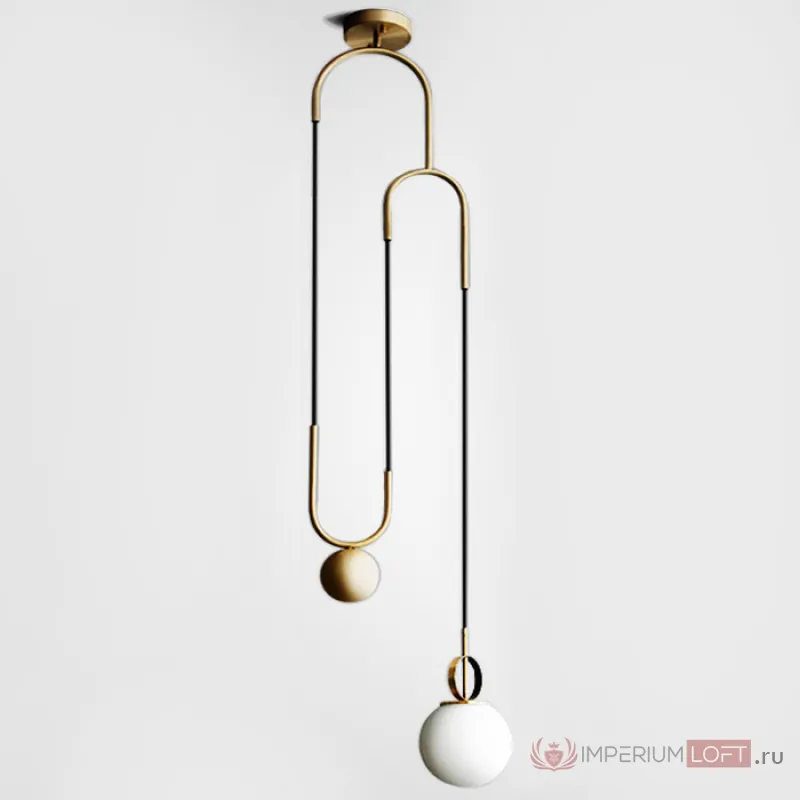 Подвесной светильник Cradle Brass Art Deco Pulley Pendant Light от ImperiumLoft