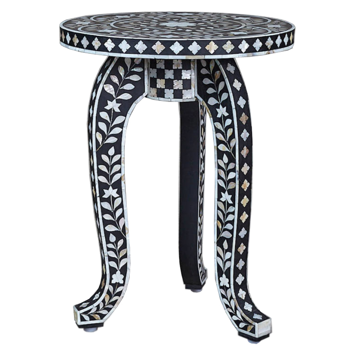 Приставной столик Inlaid Bone Flowers от ImperiumLoft