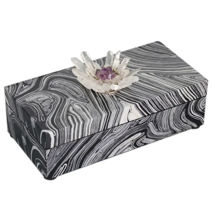 Шкатулка stone Flower Gray от ImperiumLoft