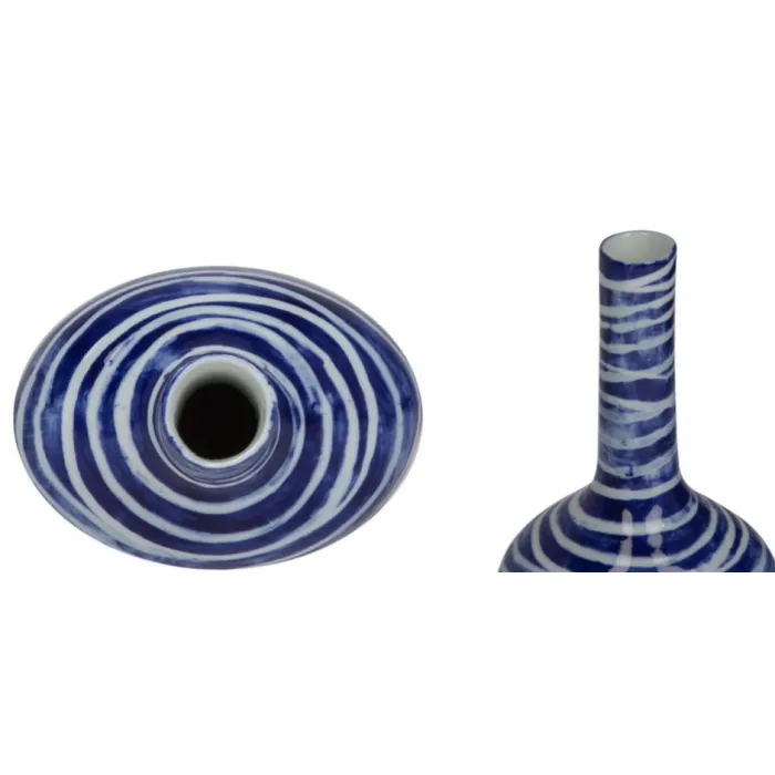 Ваза blue & white ornament Striped Bottle от ImperiumLoft