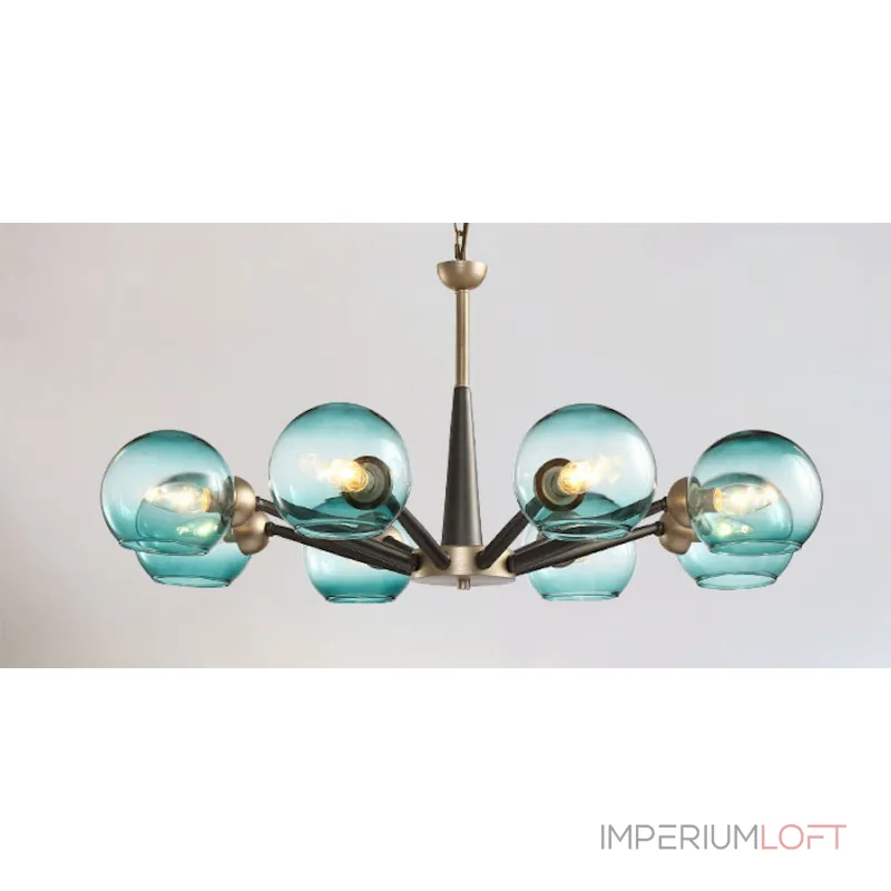 Подвесная люстра Thalia chandelier Blue glass