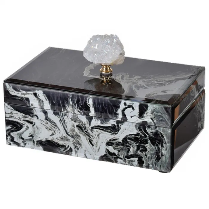 Шкатулка Gray Marble горный хрусталь L от ImperiumLoft