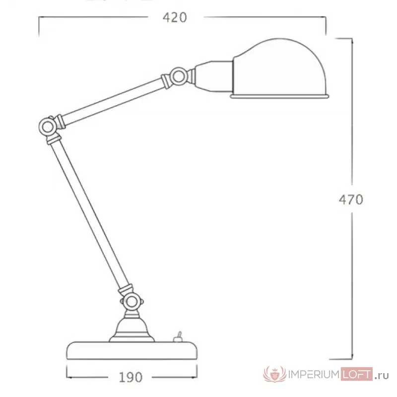 Настольная лампа Vintage Loft Table Lamp от ImperiumLoft