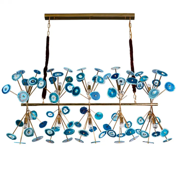 Люстра Agate Burst Chandelier Blue Line от ImperiumLoft