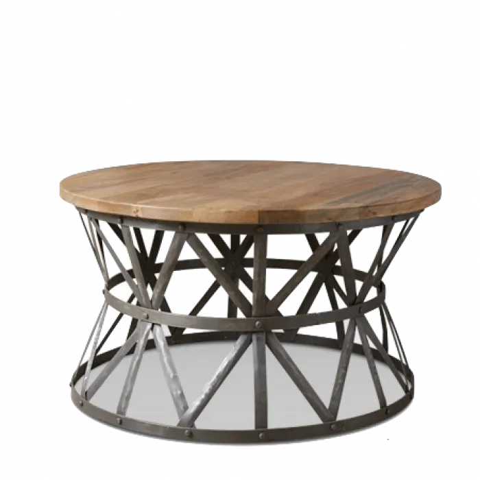 Журнальный стол Industrial Rust Barrel 80 Table от ImperiumLoft