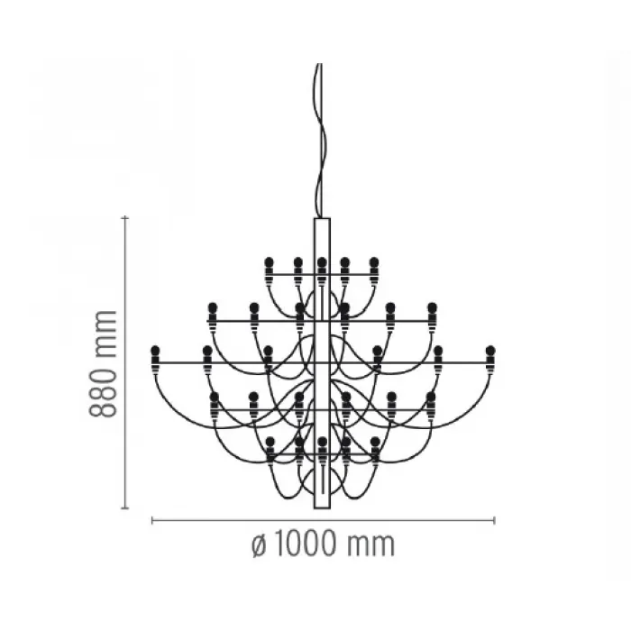 Люстра Flos 2097 50 holder Chrome by Gino Sarfatti от ImperiumLoft