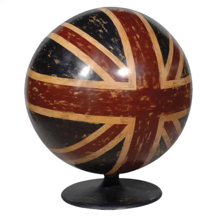 Кресло шар Pod Chair Union Jack & Brown Leather от ImperiumLoft