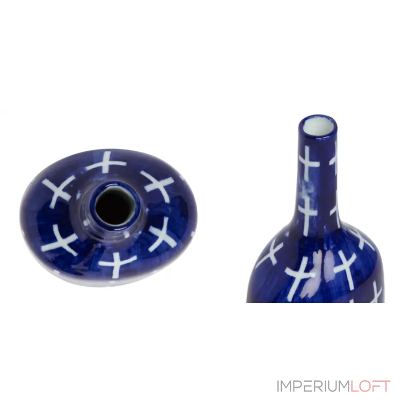 Ваза blue & white ornament Blue Bottle
