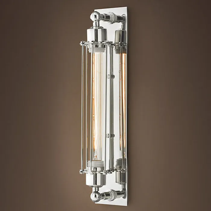 Бра RH Loft Industrial Edison EDISON Cage Polished Nickel от ImperiumLoft