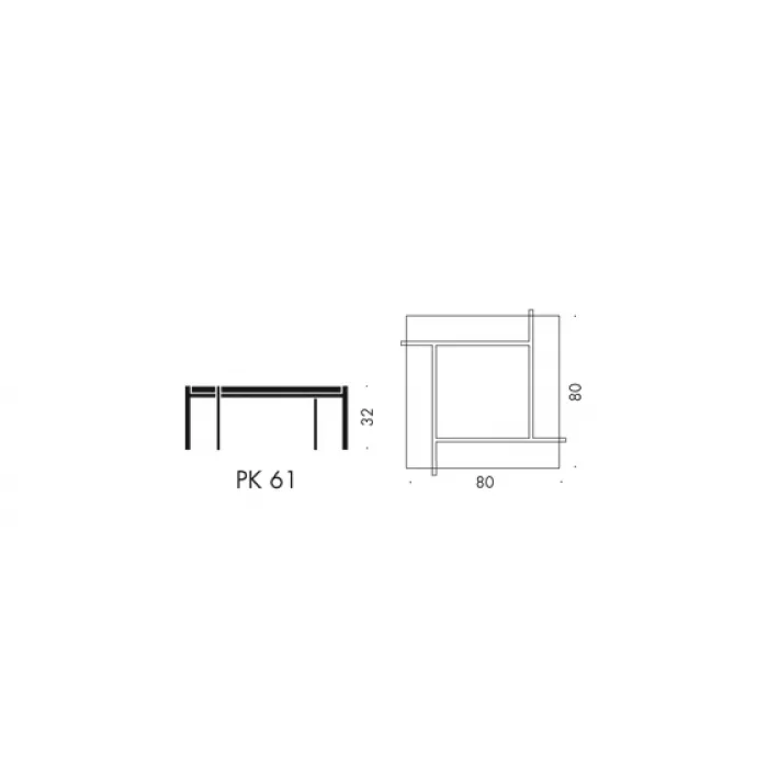 Журнальный стол PK61 Glass от ImperiumLoft
