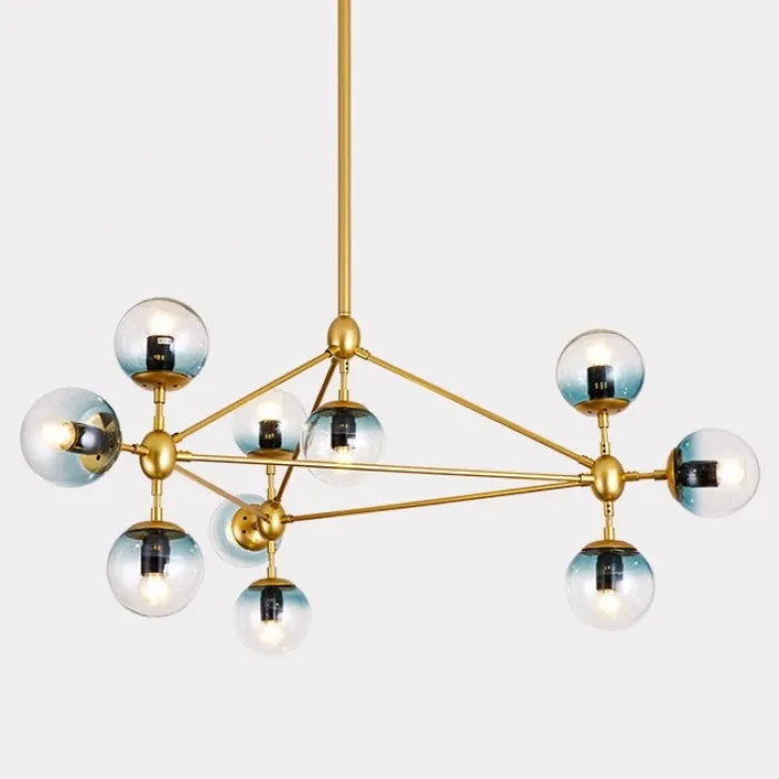 Люстра Modo Chandelier Globes Blue Ambre Gold от ImperiumLoft