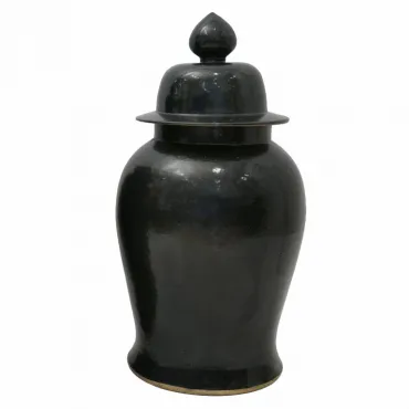 Ваза Black Ceramic Chinese Jars with Lids