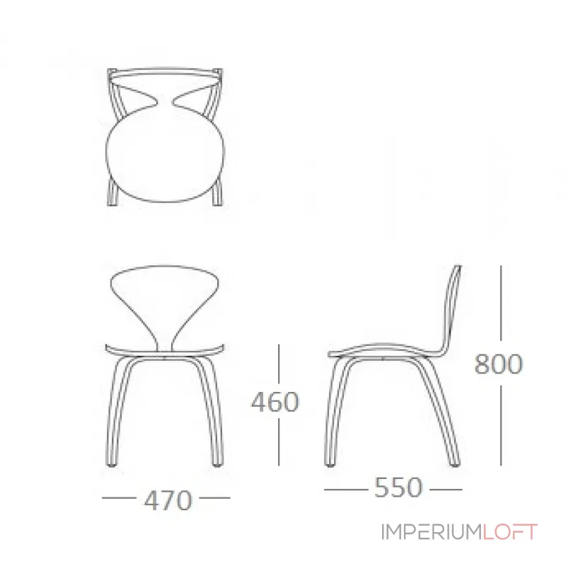 Стул Cherner Side Chair designed by Norman Cherner in 1958 Стул Cherner Side Chair designed by Norman Cherner in 1958