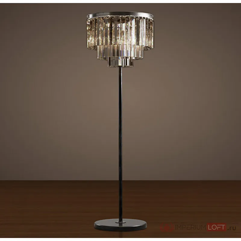 Торшер RH 1920S ODEON Clear Glass Flor Lamp SMOKE от ImperiumLoft
