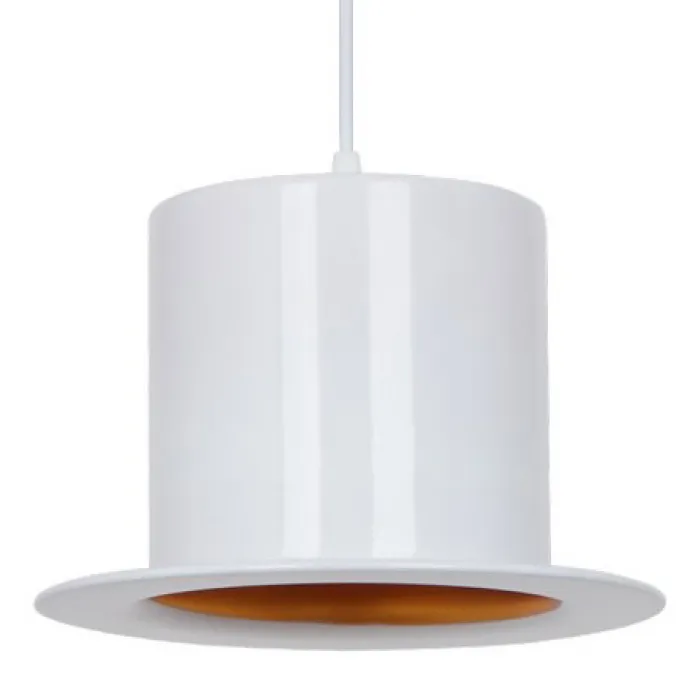 Подвесной светильник Pendant Lamp Banker Bowler Hat White I от ImperiumLoft