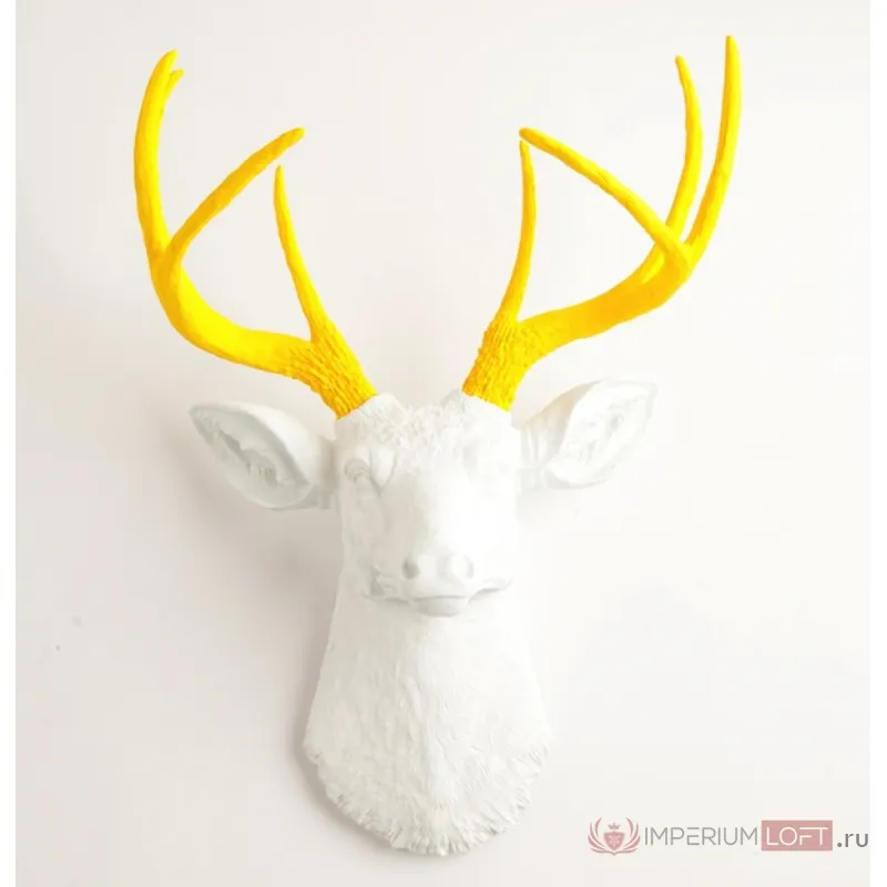 Голова оленя - Белая с желтыми рогами от ImperiumLoft