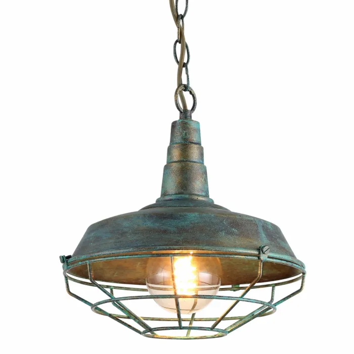 Подвесной светильник DARK CAGE PENDANT turquoise vintage II от ImperiumLoft