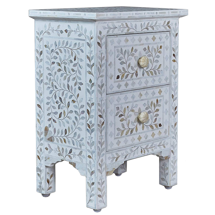 Тумба Inlaid Bone White c 2 ящиками от ImperiumLoft