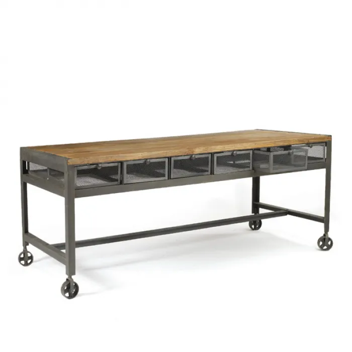 Стол Industrial Metal Metropolitan Work Table от ImperiumLoft