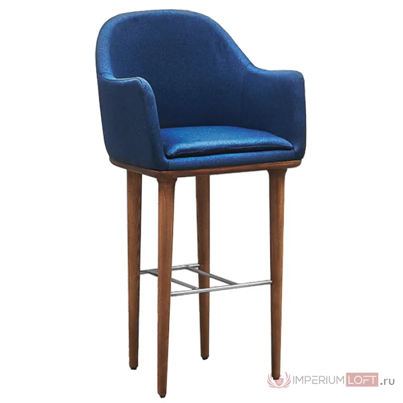 Барный стул Bar stool with soft armrests Navy blue от ImperiumLoft